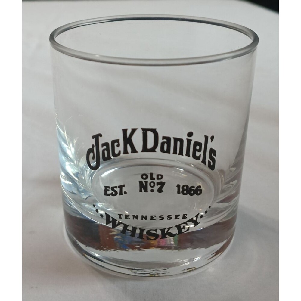 Vintage Jack Daniels Old No 7 Tennessee Whiskey Rocks Logo Glass